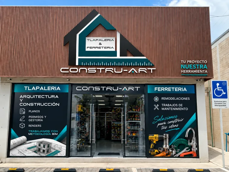 Fachada de CONSTRU-ART, tlapalería y ferretería en Puerto Morelos
